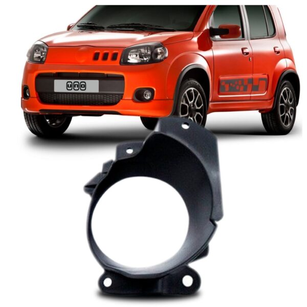 Suporte Do Moldura Milha Uno Moderno 2011 A 2015 Ld Preto Esquerdo