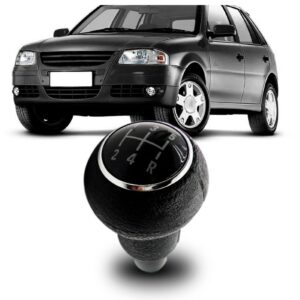 Bola Cambio Gol/parati /saveiro G3 G4 Preta C/anel Cromado Preto