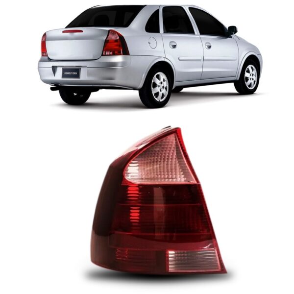 Lanterna Traseira Corsa Sedan 03 04 05 06 07 08 A 11 Ré Rosa Lado Esquerdo