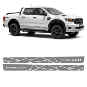 Kit Adesivos Laterais Ranger Universal 2013 A 2021 Prata