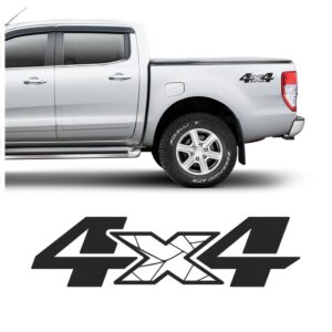 Adesivo 4x4 Paralama Traseiro Ranger Storm 2020 2021 Preto