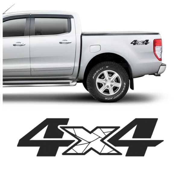 Adesivo 4x4 Paralama Traseiro Ranger Storm 2020 2021 Preto