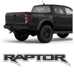Adesivo Ranger Raptor Paralama Traseiro Preto C/branco Par