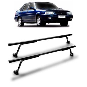 Rack Bagageiro De Teto Para Santana 1998 Até 2006 Aço Ferro Preto