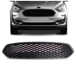Grade Radiador Ka Hatch 2019 2020 2021 2022 Preta Aro Cinza