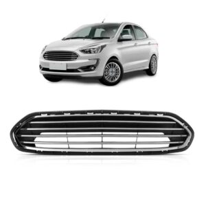 Grade Radiador Ka Sedan 2019 A 2022 Preta C/ Moldura Cromado Preto