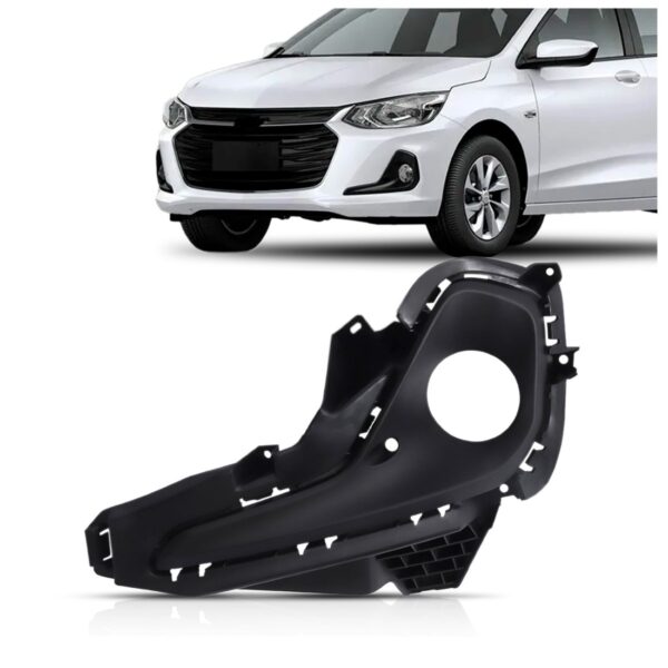 Aro Milha  Para Onix Plus 2020 2021 2022 Com Furo Le Preto Esquerdo