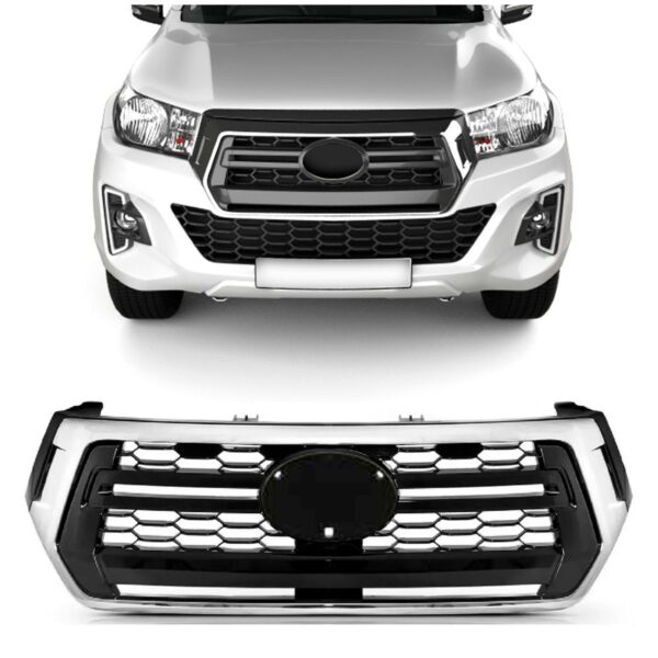 Grade Toyota Hilux 2018 2019 2020 Com Friso 1a Linha Preto