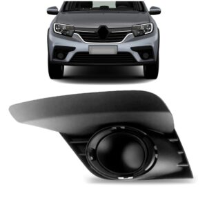 Aro Moldura Milha Logan/sandero 2020 S/ Furo Ld Preto Esquerdo