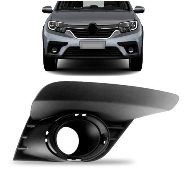 Aro Moldura Milha Logan/sandero 2020 C/ Furo Ld Preto Direito