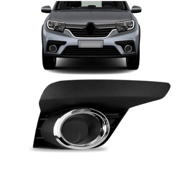 Tampa Farol Milha Sandero 2020 21 22 23 2024 Preta Fechada Lado Direito