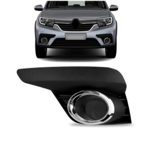 Tampa Farol Milha Sandero 2020 21 22 23 2024 Preta Fechada Lado Esquerdo