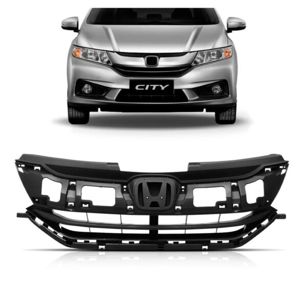 Grade Para Honda City 2016 2017 Preta 1a Linha Preto
