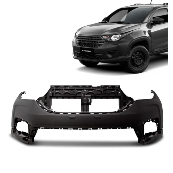 Parachoque Dianteiro Nova Fiat Strada 2021 2022  Novo Preto