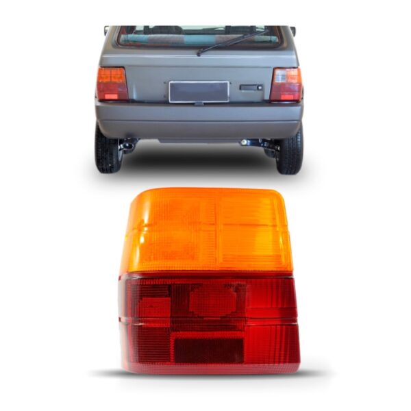 Lanterna Traseira Uno 1984 A 2001 S/ré Ambar/rubi Le Esquerdo