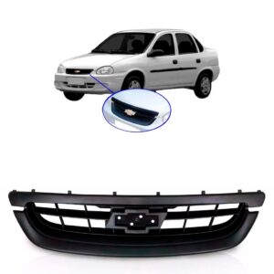 Grade Corsa Classic 2009 A 2011 3 Partes Completa Preta - Preto