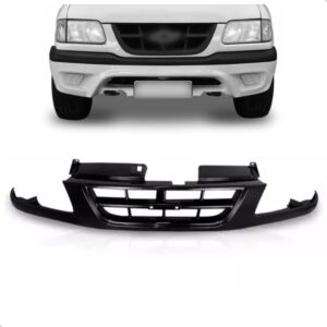 Grade Radiador Para S10 1994 A 1998 Preta C/friso Preto Preto
