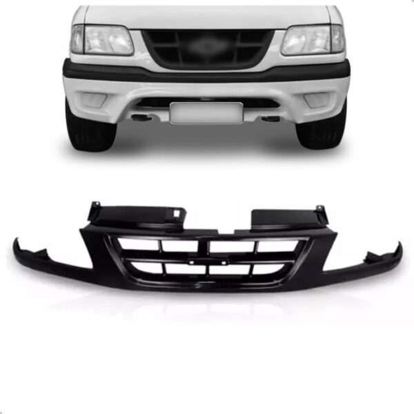 Grade Radiador Para S10 1994 A 1998 Preta C/friso Preto Preto