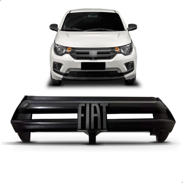 Grade Radiador Mobi 2021 2022 2023 Preta C/ Emblema 1a Linha
