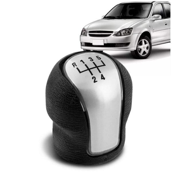 Manopla Bola Cambio Corsa Classic 2011 A 2016 Lente Prata