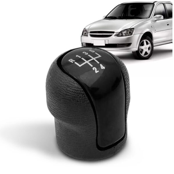 Bola Do Cambio Corsa Classic - Cinza E Preta