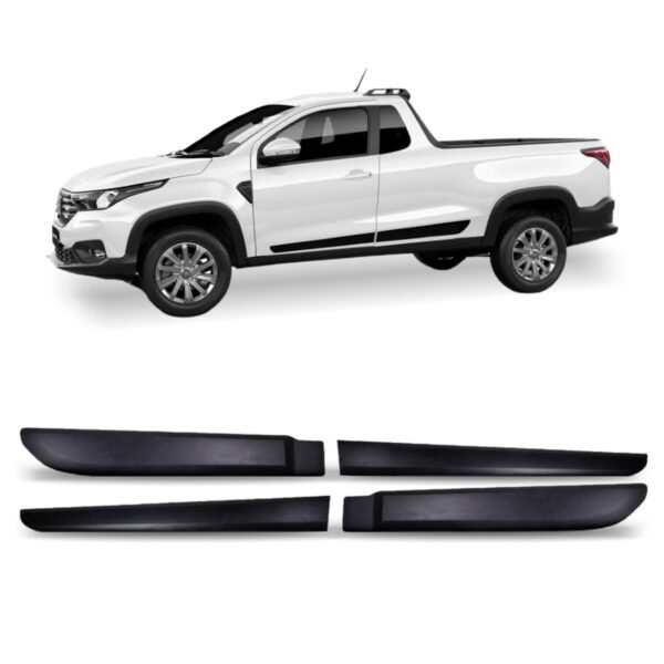 Friso Borrachão De Porta Para Fiat Strada 2021 A 2025