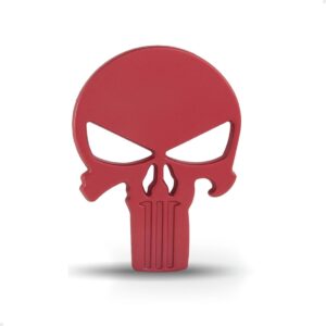 Emblema Caveira Justiceiro Carro Grande Vinho