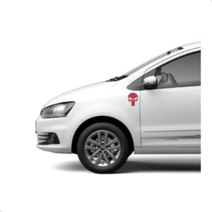 Emblema Caveira Justiceiro Carro Grande Vinho