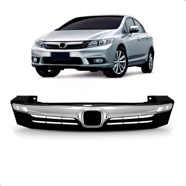 Grade Para Honda Civic 2012 2013 2014 2015 Friso Cromado Plástico