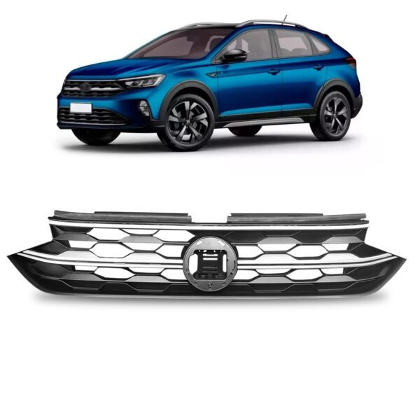 Grade Do Radiador P/ Nivus 2020 2021 A 2023 2024 Friso Cinza