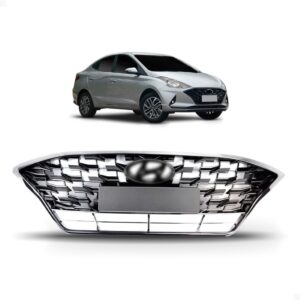 Grade Radiador Hb20s Sedan 20/22 Black Piano Moldura Cromada