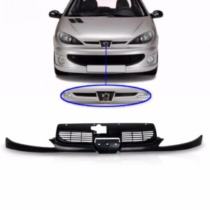 Grade Peugeot 206 1999 2000 01 02 03 04 05 06 07 08 09 10 11 Preta Fosco