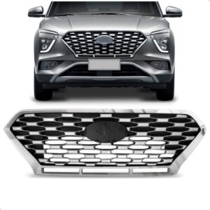 Grade Para Creta 2020 2021 2022 Prata Com Moldura Cromada Plástico