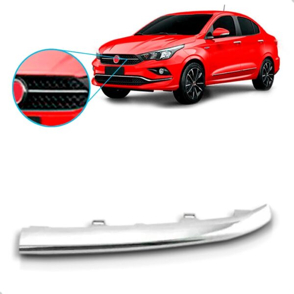 Friso Grade Cronos 2017 2018 19 2020 2021 22 2023 Cromado Lado Esquerdo