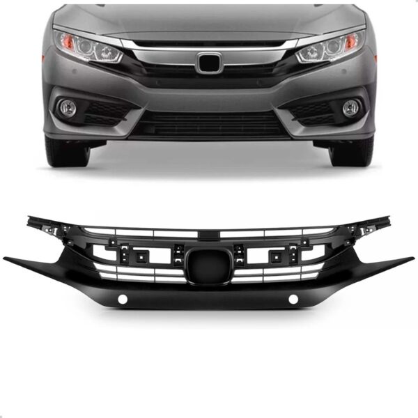 Tela Frontal Dianteira Civic G10 2017 2018 Furo Sensor