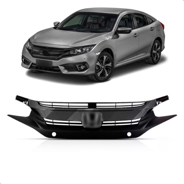 Grade Radiador Civic 17/18 Completa C/moldura Emblema Crom