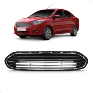 Grade Para Ka Sedan 14/19 Preta Com Friso E Moldura Cromada