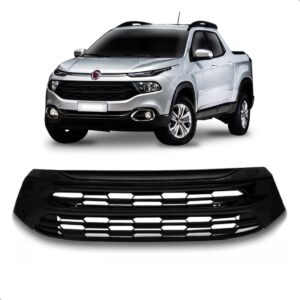 Grade Fiat Toro 16/20 Preta Capa Black Piano Frisos Preto