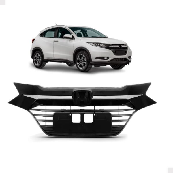 Grade Honda Hr-v 2015 A 2018 Total Black Piano Friso Cromado