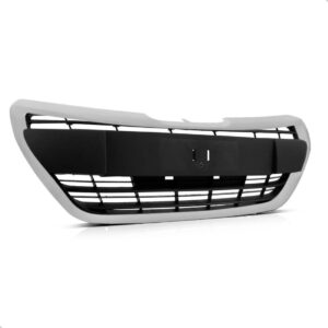 Tela Frontal 208 2017 2018 2019 2020 Preta Com Moldura Cinza