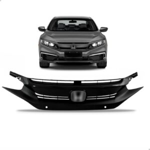 Tela Frontal Civic 2017 Até 2018 Preta Moldura + E Emblema