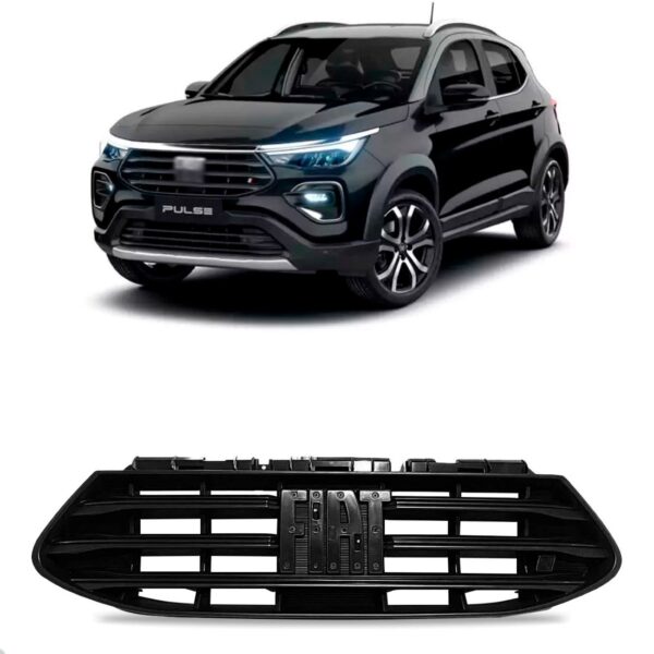 Grade Dianteira Superior Para Pulse 2021 2022 2023 Preta