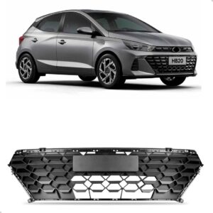 Grade Central Para Hyundai Hb20 2023 Até 2024 Preta 1a Linha Preto