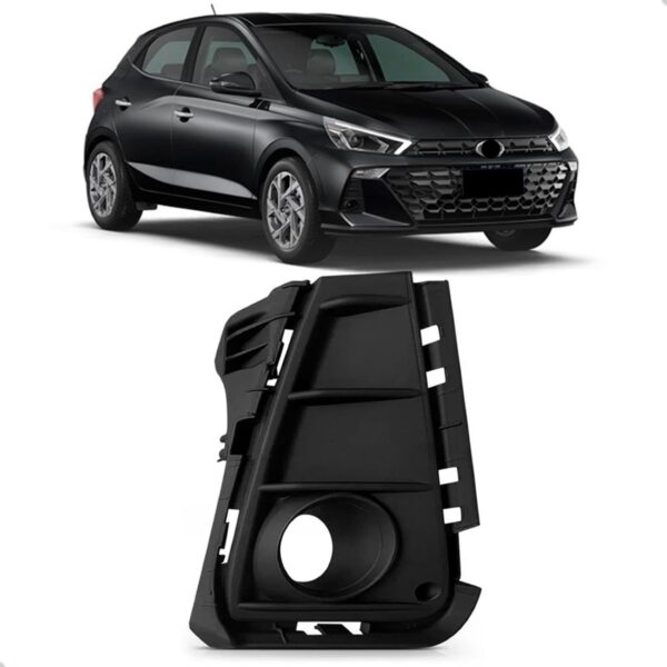 Aro Milha  Para Hb20 2023 Até 2024 Preta Com Milha Ld Preto Direito