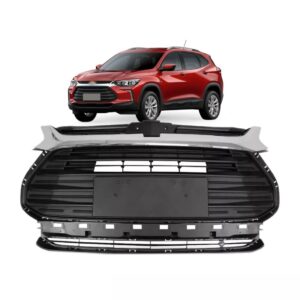 Tela Grade Tracker 2020 A 2022 Preta Completa Friso Sup Crom Preto Com Cromado