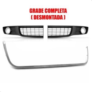 Grade Para Palio 2010 A 2012 Com Moldura Friso Cromado Cinza