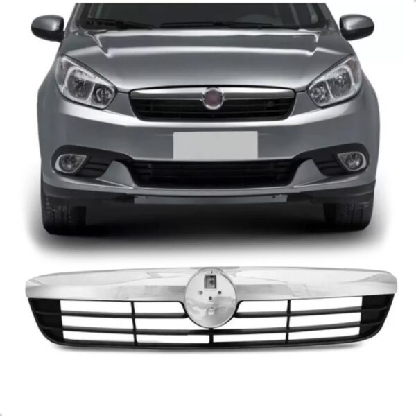 Grade Radiador Grand Siena 2013 14 15 16 2017 Friso Cromado Plástico