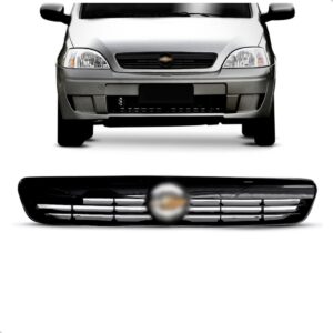 Tela Frontal Radiador Corsa 2003 A 10 Preta Com Friso Preto Plástico