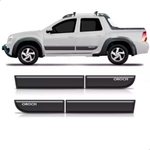Friso Lateral Oroch 4 Portas Largo 2015 A 2023 Preto