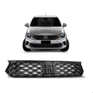 Grade Dianteira Para Fiat Argo 2020 2021 Preta 1a Linha Preto